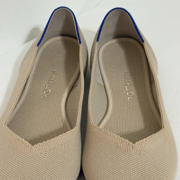 ROTHYS The Point Toe Ballet Flat Womens Size 10 Cream Business Casual Shoes - Picture 4 of 11